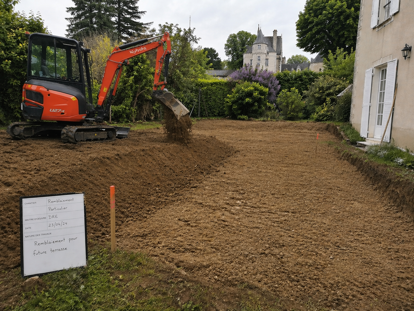 Nivellement & remblaiement en Indre-et-Loire — MT 37 Terrassement