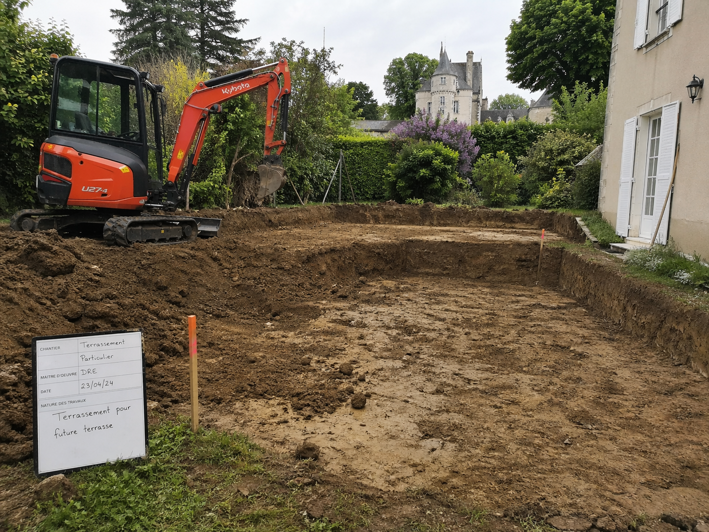 Chantier de terrassement en Indre-et-Loire — MT 37 Terrassement